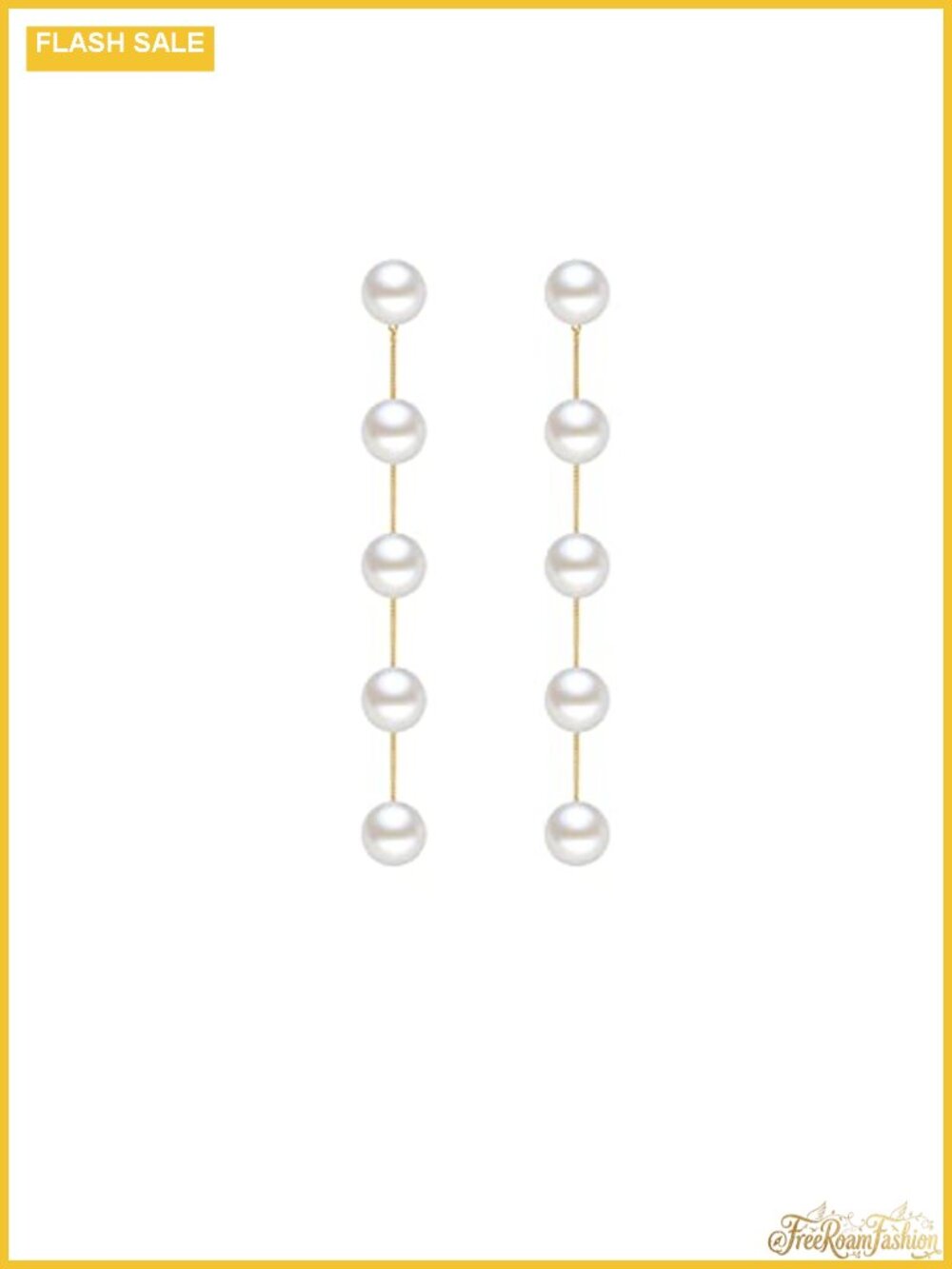 Pearl Dangle Earrings 925 Sterling Silver 14K Gold Plated Drop Earrings for